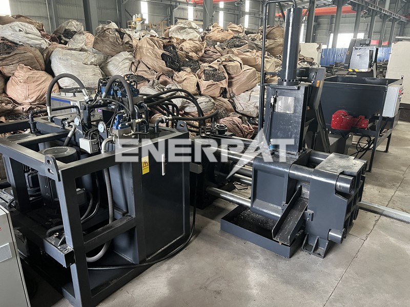 500噸高溫合金鋼屑壓塊機