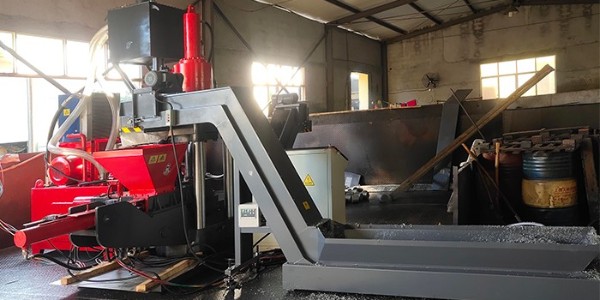 恩派特全自動鐵屑脫油壓塊機 撕碎脫油壓塊一體化